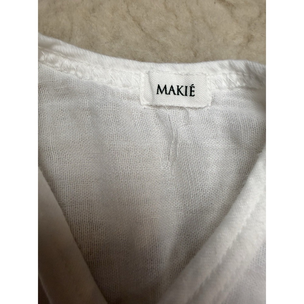 Makie Baby White Cotton Gauze Kimono Wrap Gown Japanese Minimalist Quiet Luxury - Picture 5 of 7